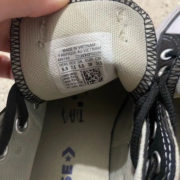 Converse All Star Black and White Sneakers - Picture 6 of 9